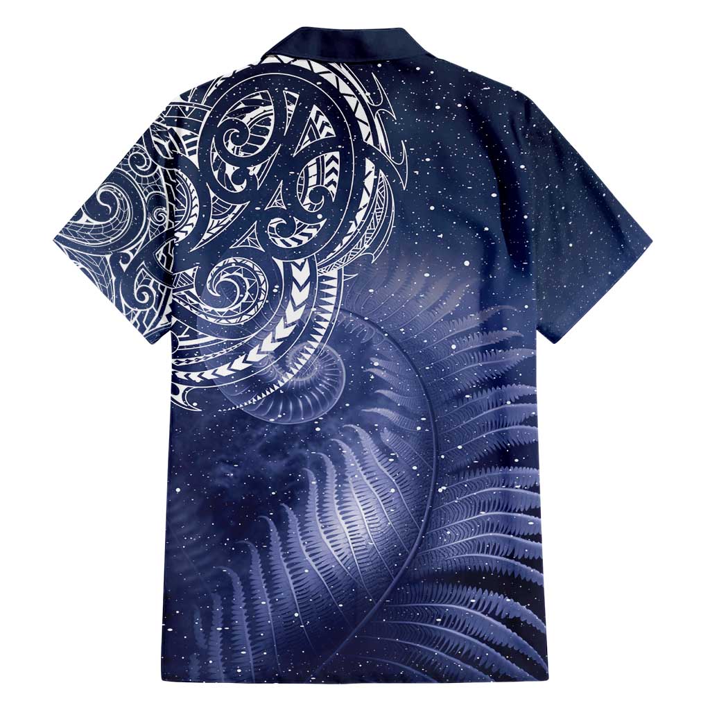 New Zealand Galaxy Fern Hawaiian Shirt - Vibe Hoodie Shop