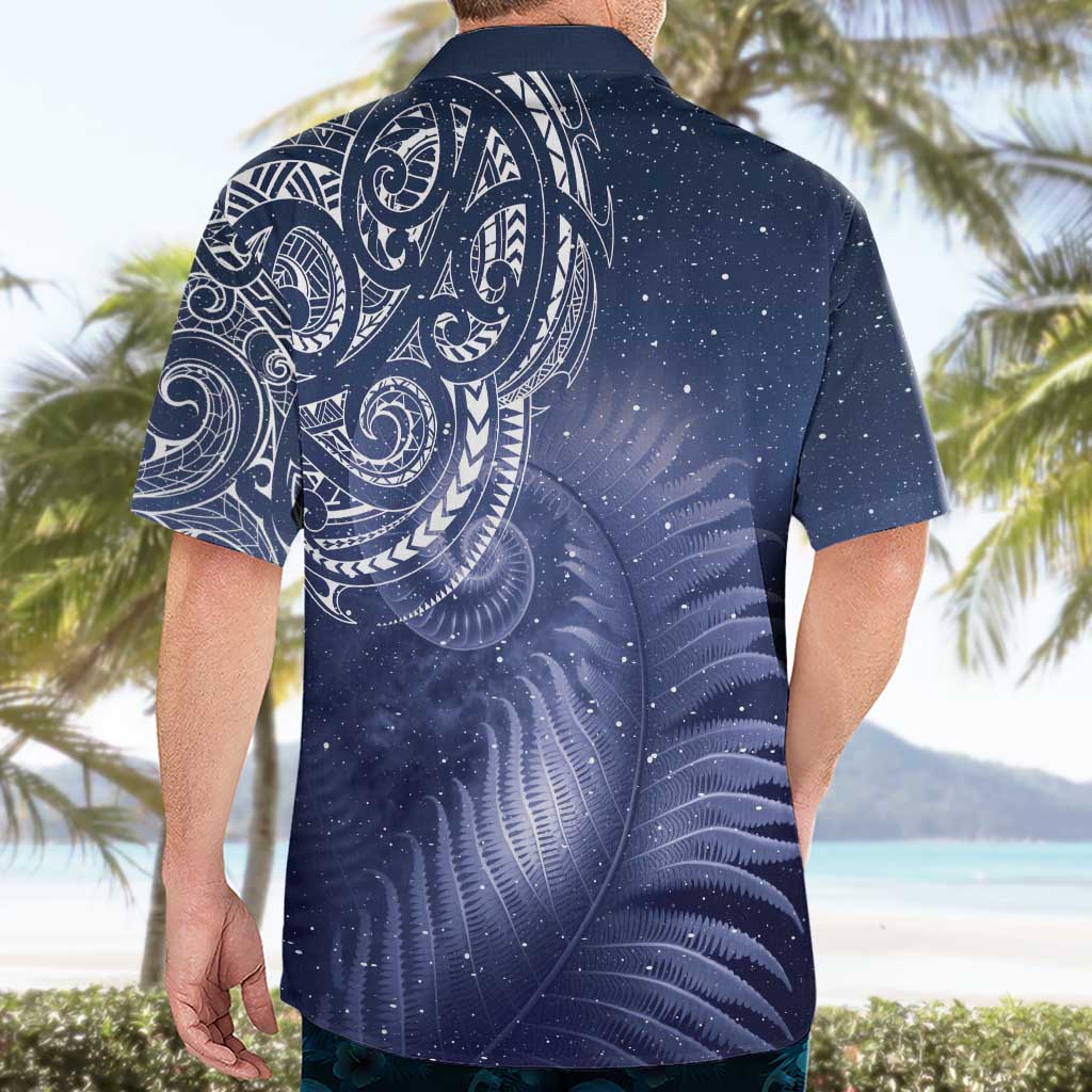 New Zealand Galaxy Fern Hawaiian Shirt - Vibe Hoodie Shop