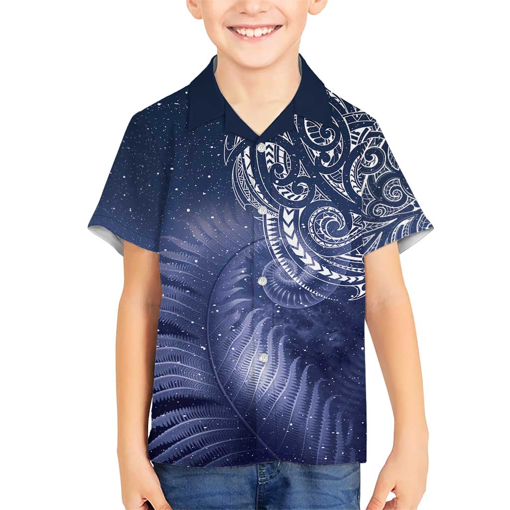 New Zealand Galaxy Fern Hawaiian Shirt - Vibe Hoodie Shop