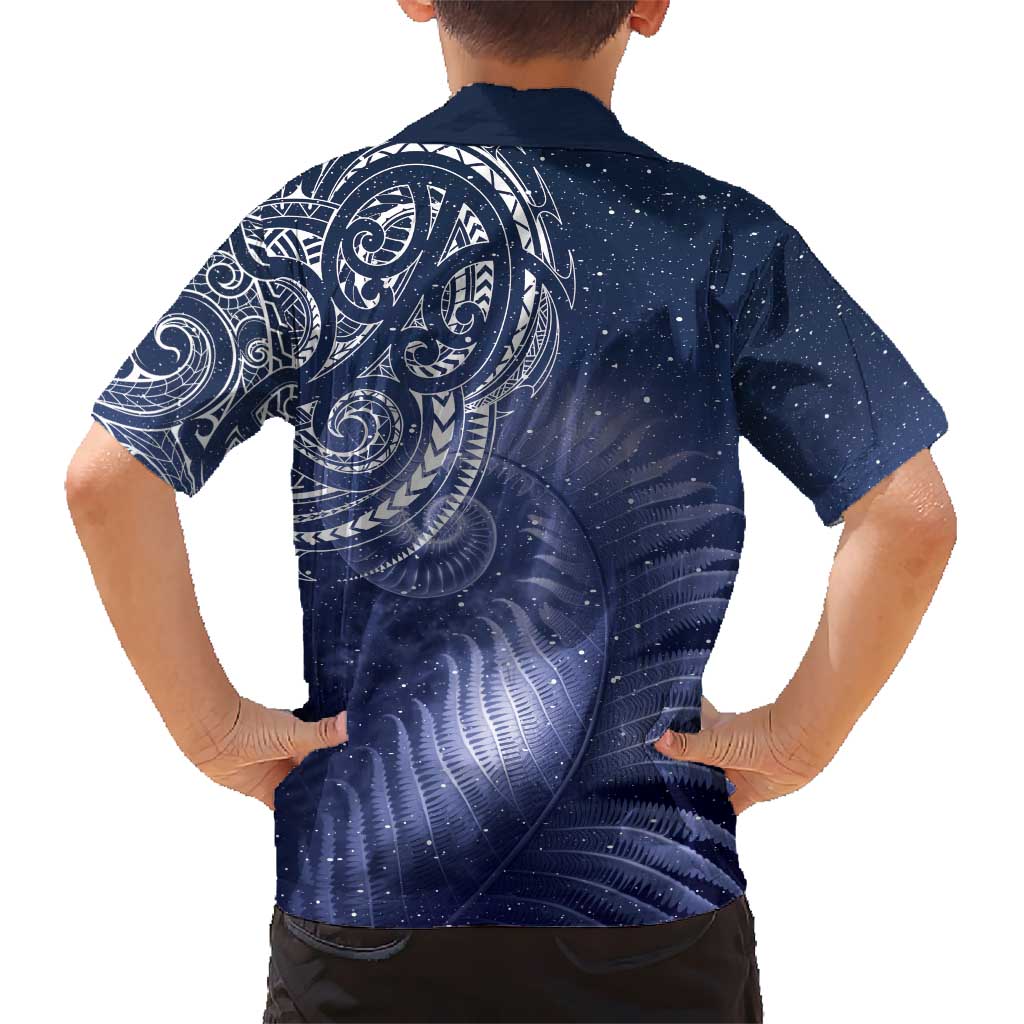 New Zealand Galaxy Fern Hawaiian Shirt - Vibe Hoodie Shop