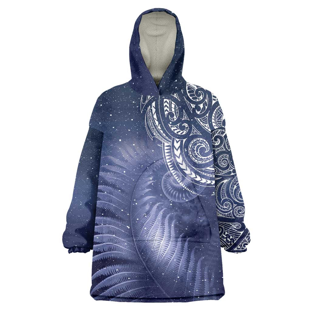 New Zealand Galaxy Fern Wearable Blanket Hoodie - Vibe Hoodie Shop