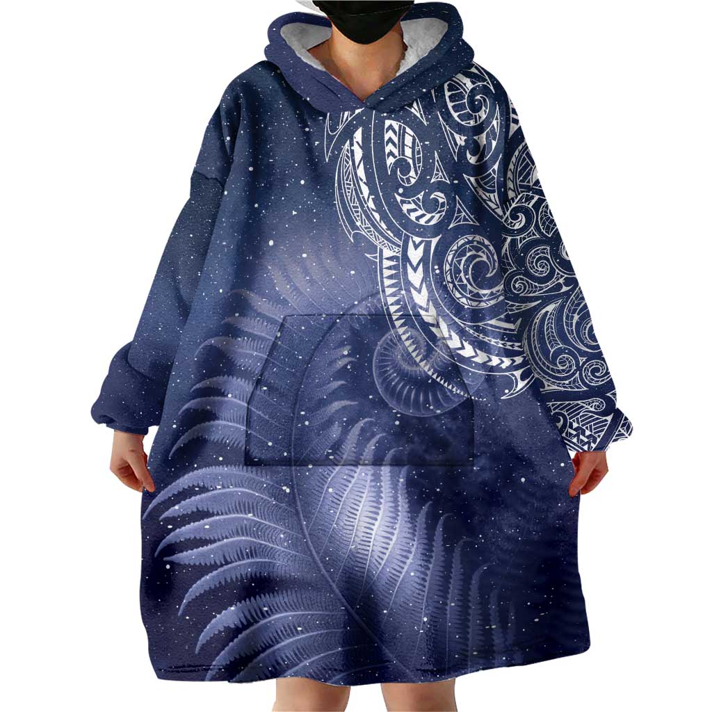 New Zealand Galaxy Fern Wearable Blanket Hoodie - Vibe Hoodie Shop