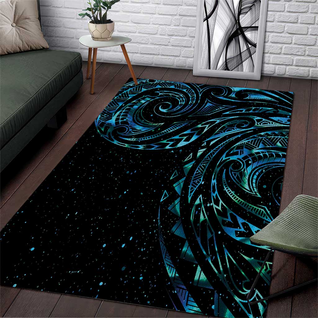 New Zealand Tribal Tattoo Area Rug With Matariki Art - Vibe Hoodie Shop