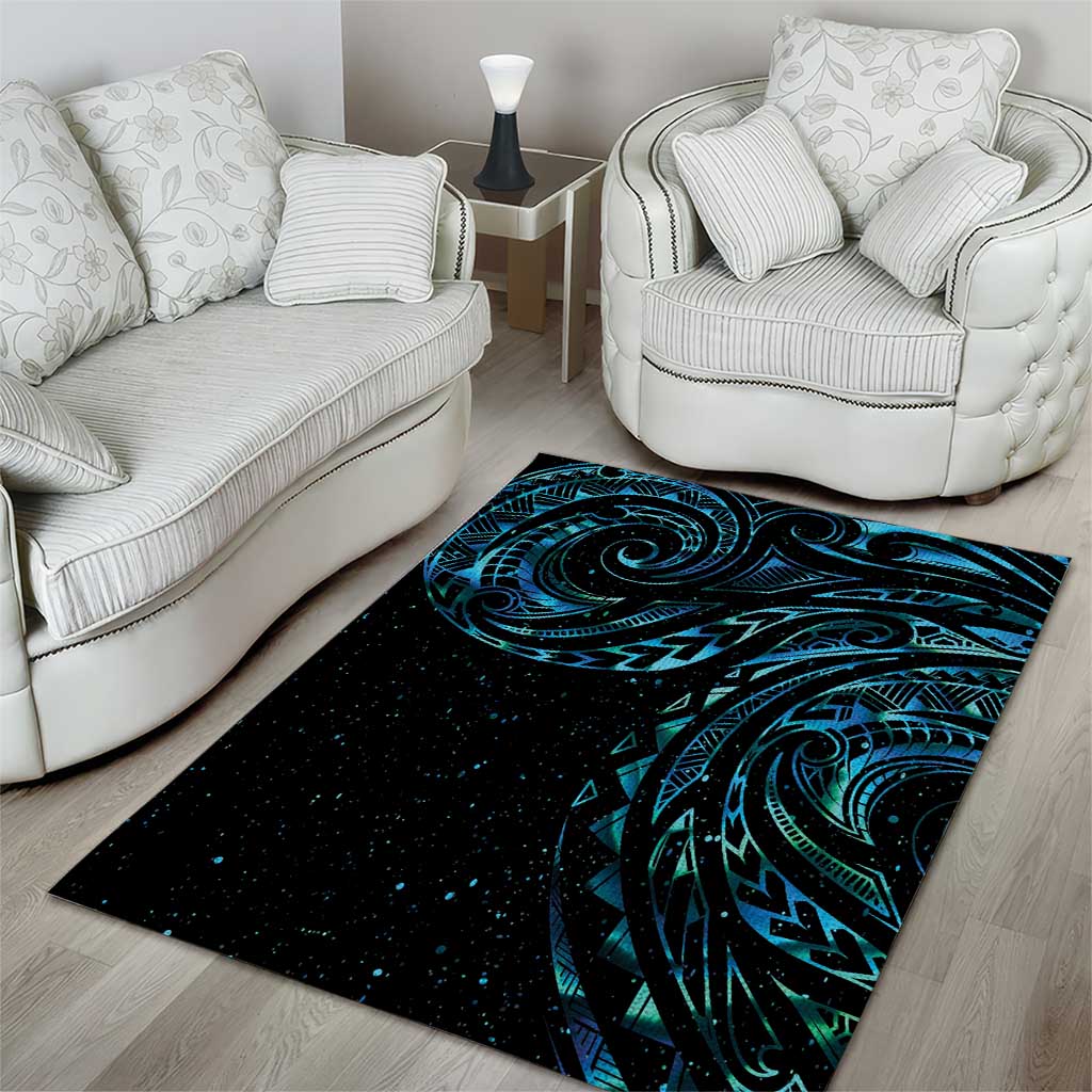 New Zealand Tribal Tattoo Area Rug With Matariki Art - Vibe Hoodie Shop