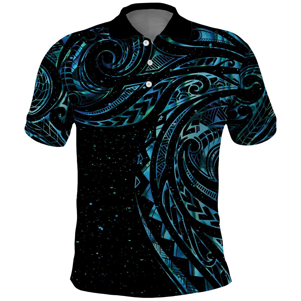 New Zealand Tribal Tattoo Polo Shirt With Matariki Art LT9 - Vibe Hoodie Shop