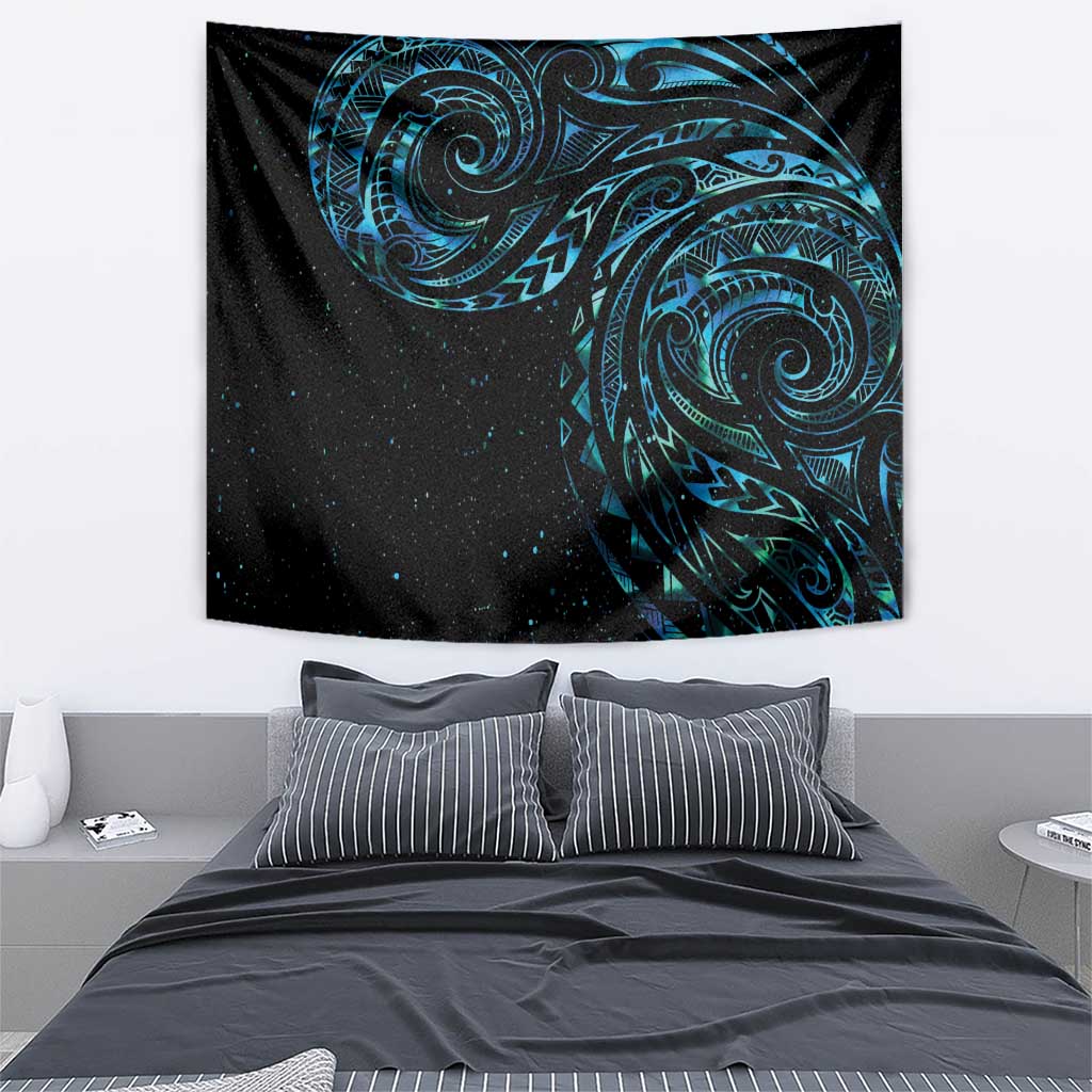 New Zealand Tribal Tattoo Tapestry With Matariki Art - Vibe Hoodie Shop