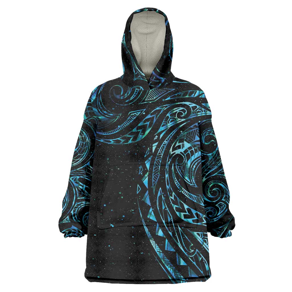 New Zealand Tribal Tattoo Wearable Blanket Hoodie With Matariki Art - Vibe Hoodie Shop