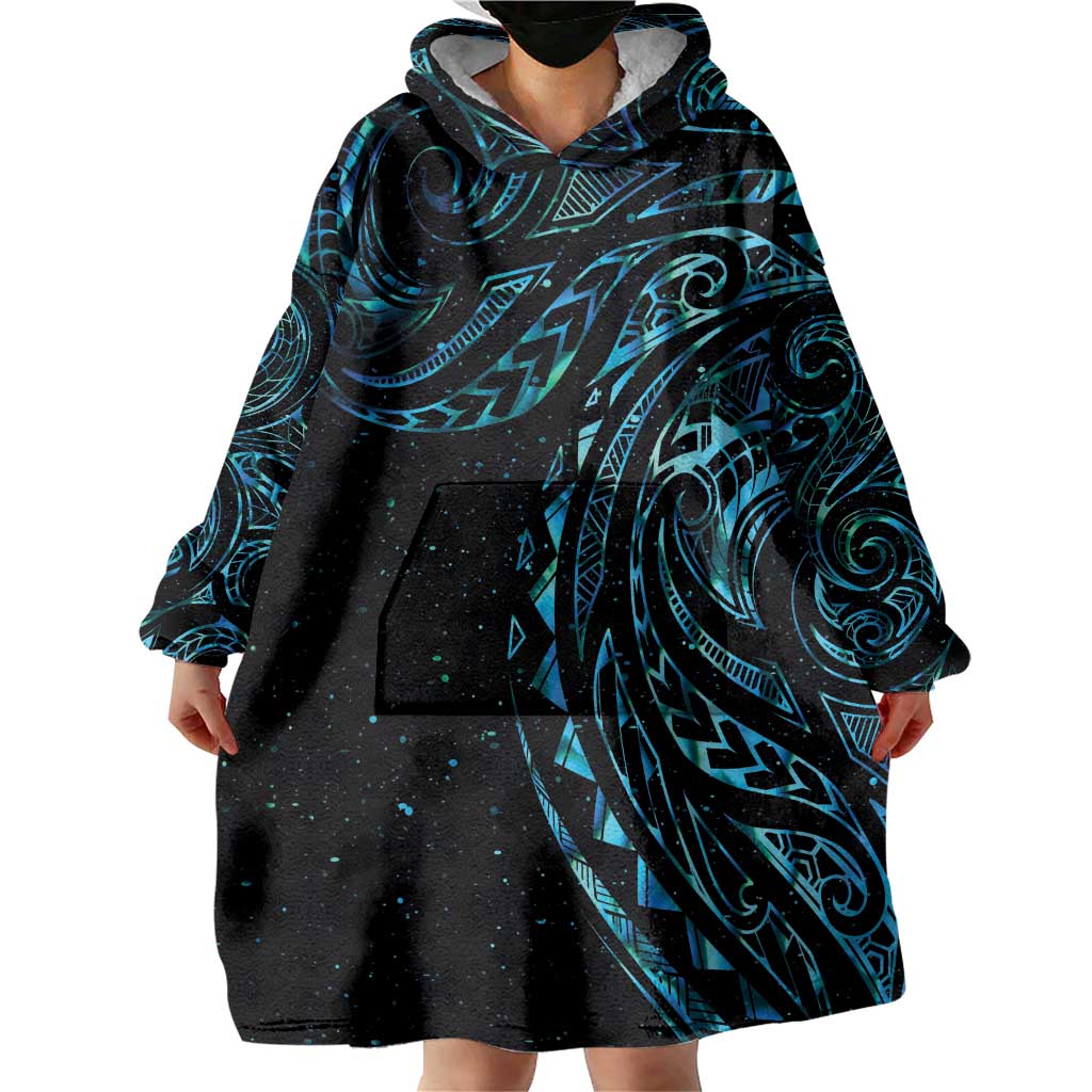 New Zealand Tribal Tattoo Wearable Blanket Hoodie With Matariki Art - Vibe Hoodie Shop