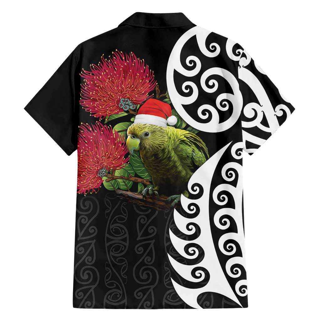 New Zealand Kakapo Christmas Hawaiian Shirt Meri Kirihimete Pohutukawa Flowers - Vibe Hoodie Shop