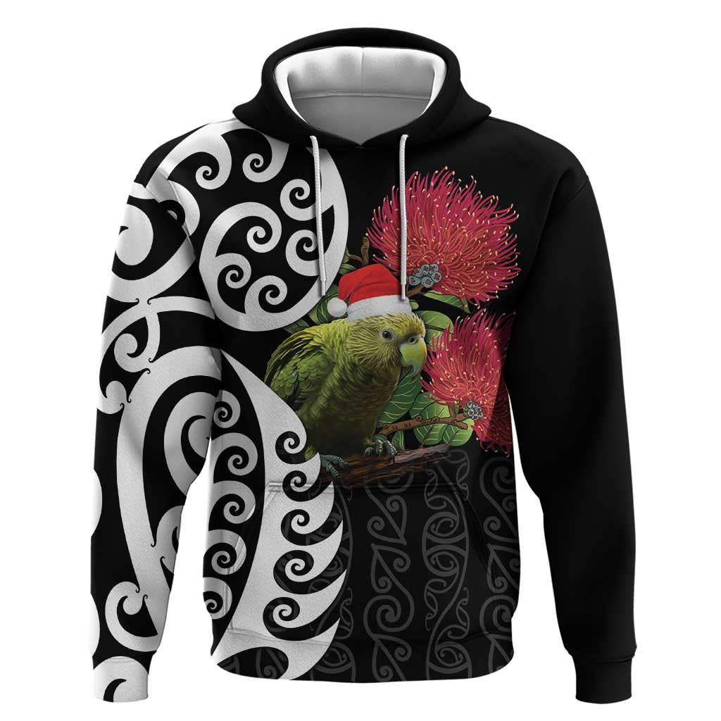 New Zealand Kakapo Christmas Hoodie Meri Kirihimete Pohutukawa Flowers LT9 - Vibe Hoodie Shop