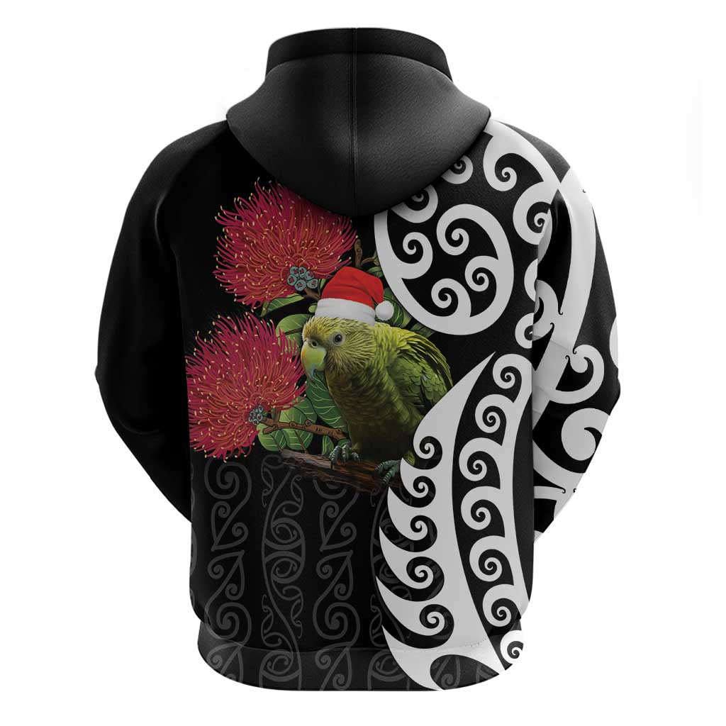 New Zealand Kakapo Christmas Hoodie Meri Kirihimete Pohutukawa Flowers LT9 - Vibe Hoodie Shop