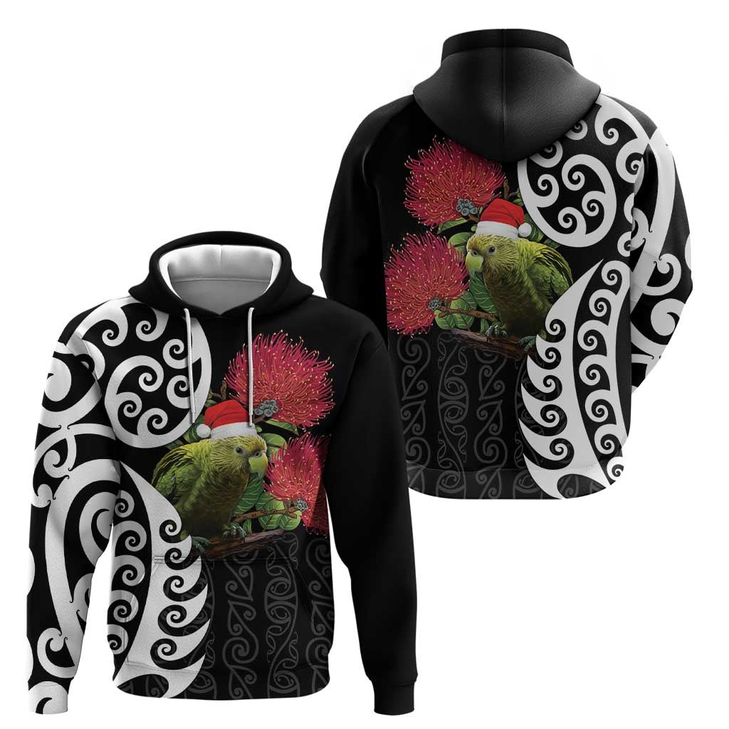 New Zealand Kakapo Christmas Hoodie Meri Kirihimete Pohutukawa Flowers LT9 - Vibe Hoodie Shop
