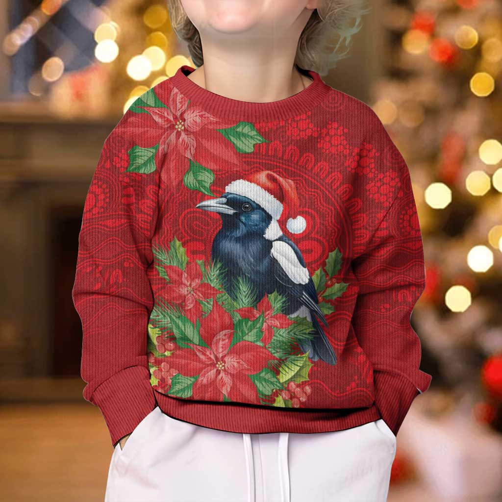 Australian Magpie Kid Ugly Christmas Sweater Aboriginal Inspired Christmas - Vibe Hoodie