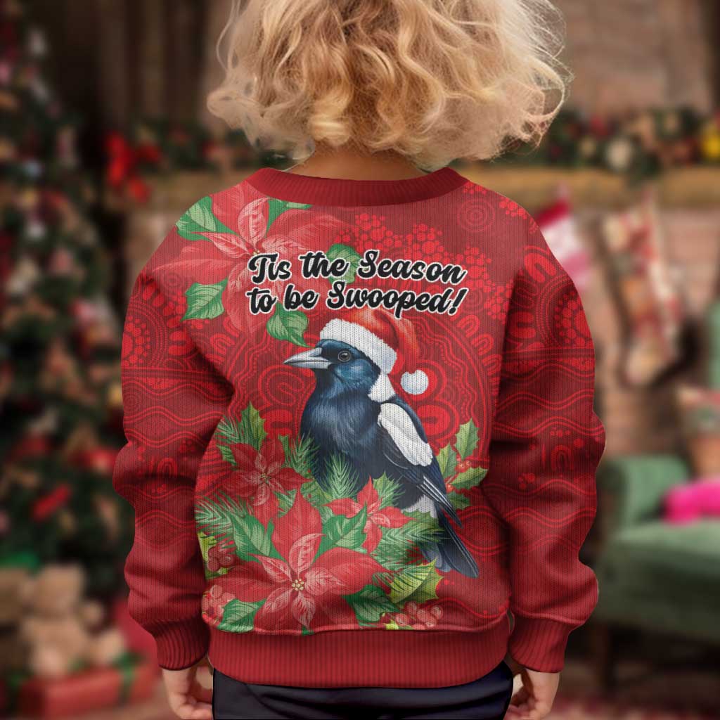 Australian Magpie Kid Ugly Christmas Sweater Aboriginal Inspired Christmas - Vibe Hoodie