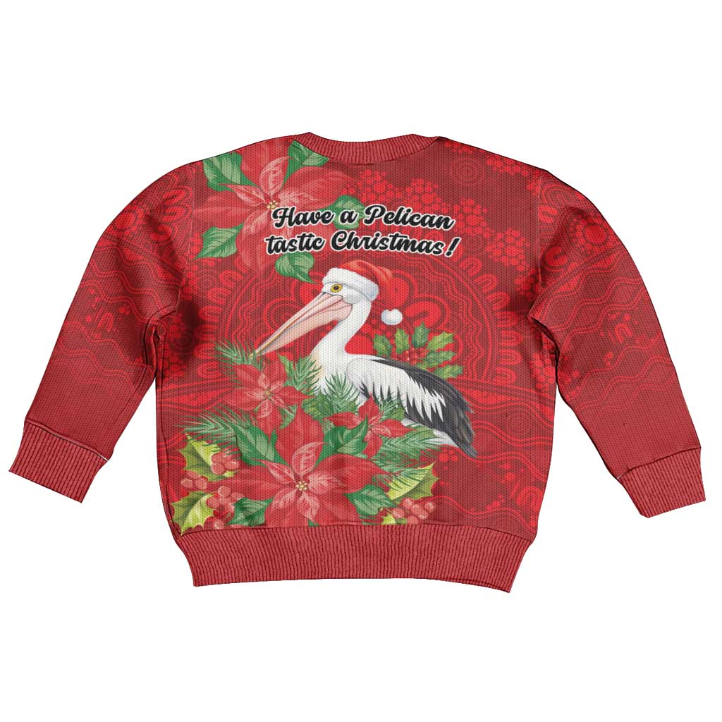 Australian Pelican Kid Ugly Christmas Sweater Aboriginal Inspired Christmas - Vibe Hoodie
