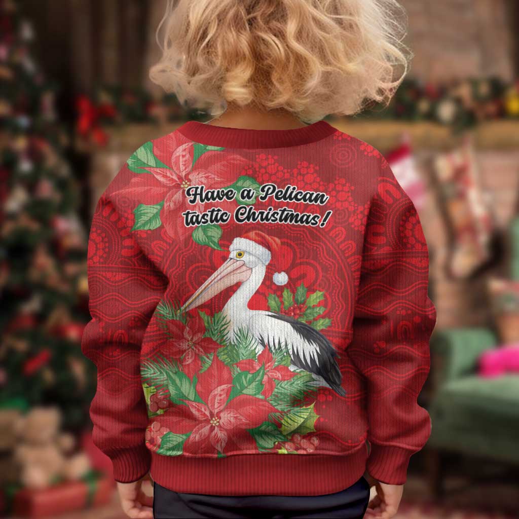 Australian Pelican Kid Ugly Christmas Sweater Aboriginal Inspired Christmas - Vibe Hoodie