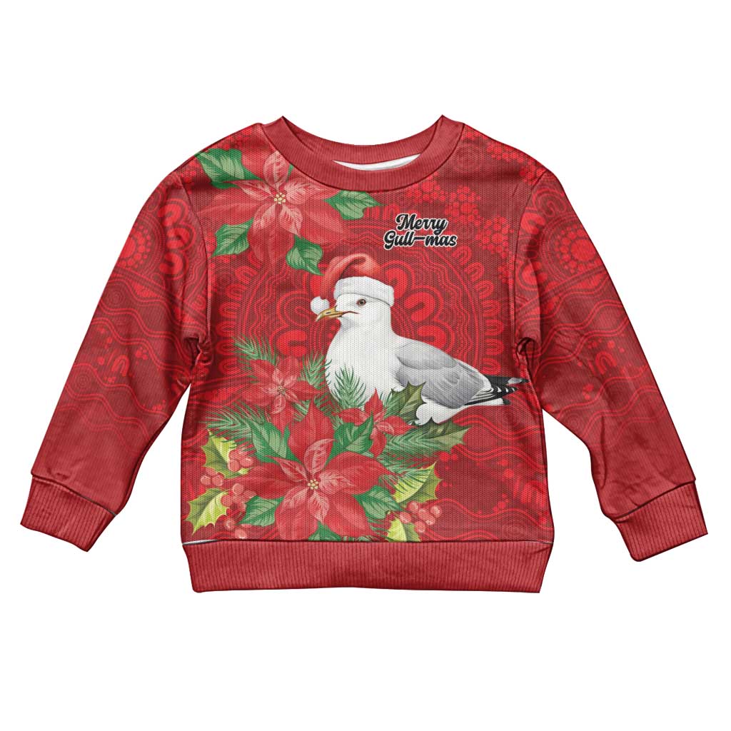 Australian Silver Gull Kid Ugly Christmas Sweater Aboriginal Inspired Christmas - Vibe Hoodie
