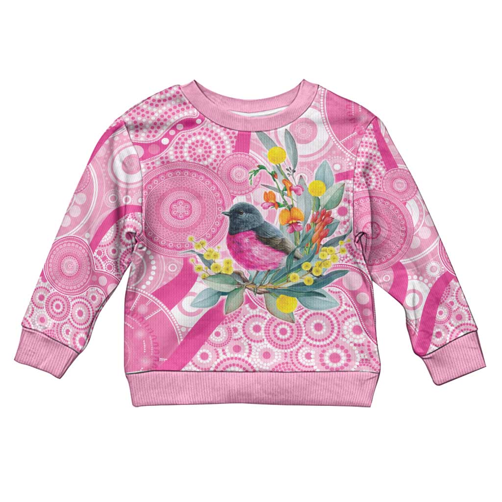 Pink Robin Aboriginal Inspired Kid Ugly Christmas Sweater - Vibe Hoodie