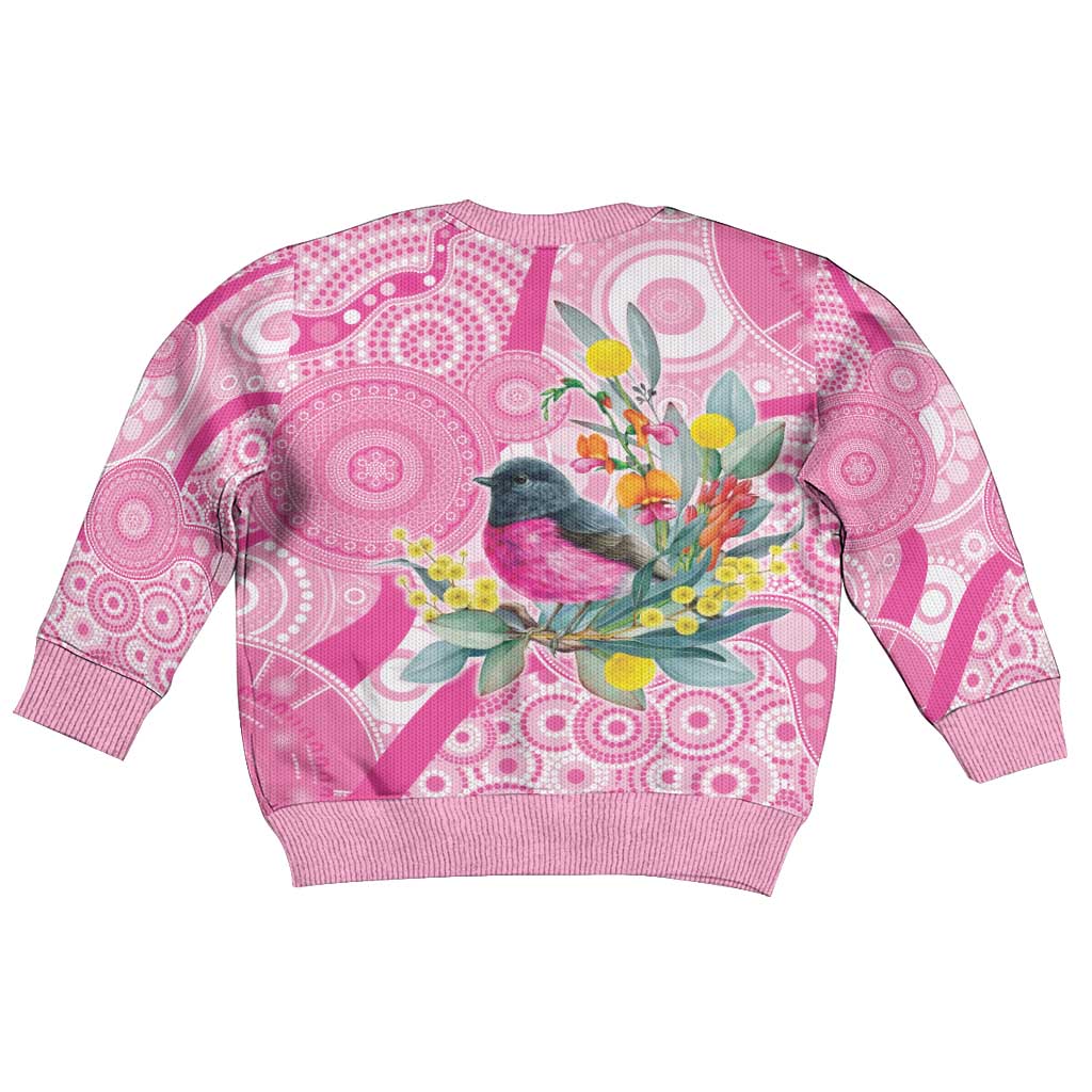 Pink Robin Aboriginal Inspired Kid Ugly Christmas Sweater - Vibe Hoodie