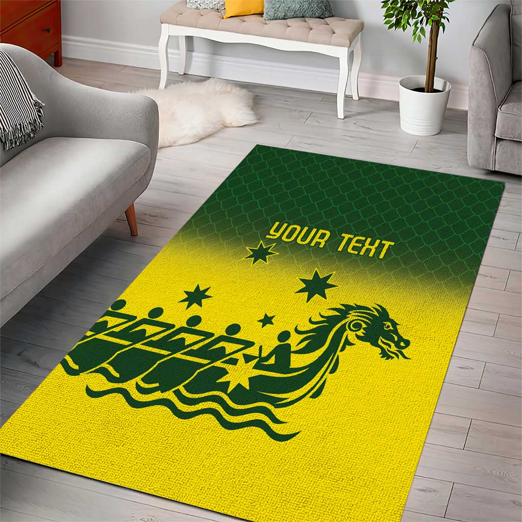 Personalised Dragons Boat Aussie Paddles Up! Area Rug - Vibe Hoodie Shop