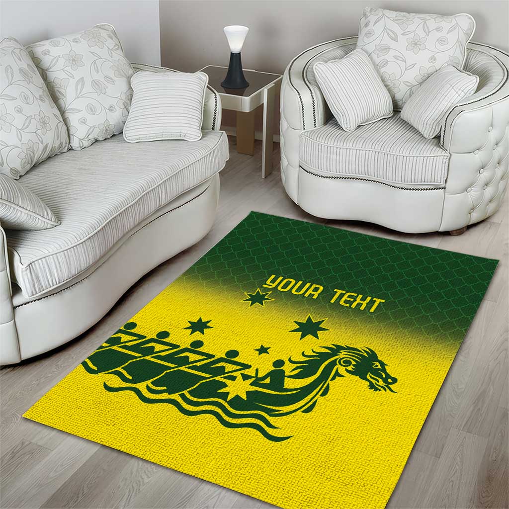 Personalised Dragons Boat Aussie Paddles Up! Area Rug - Vibe Hoodie Shop