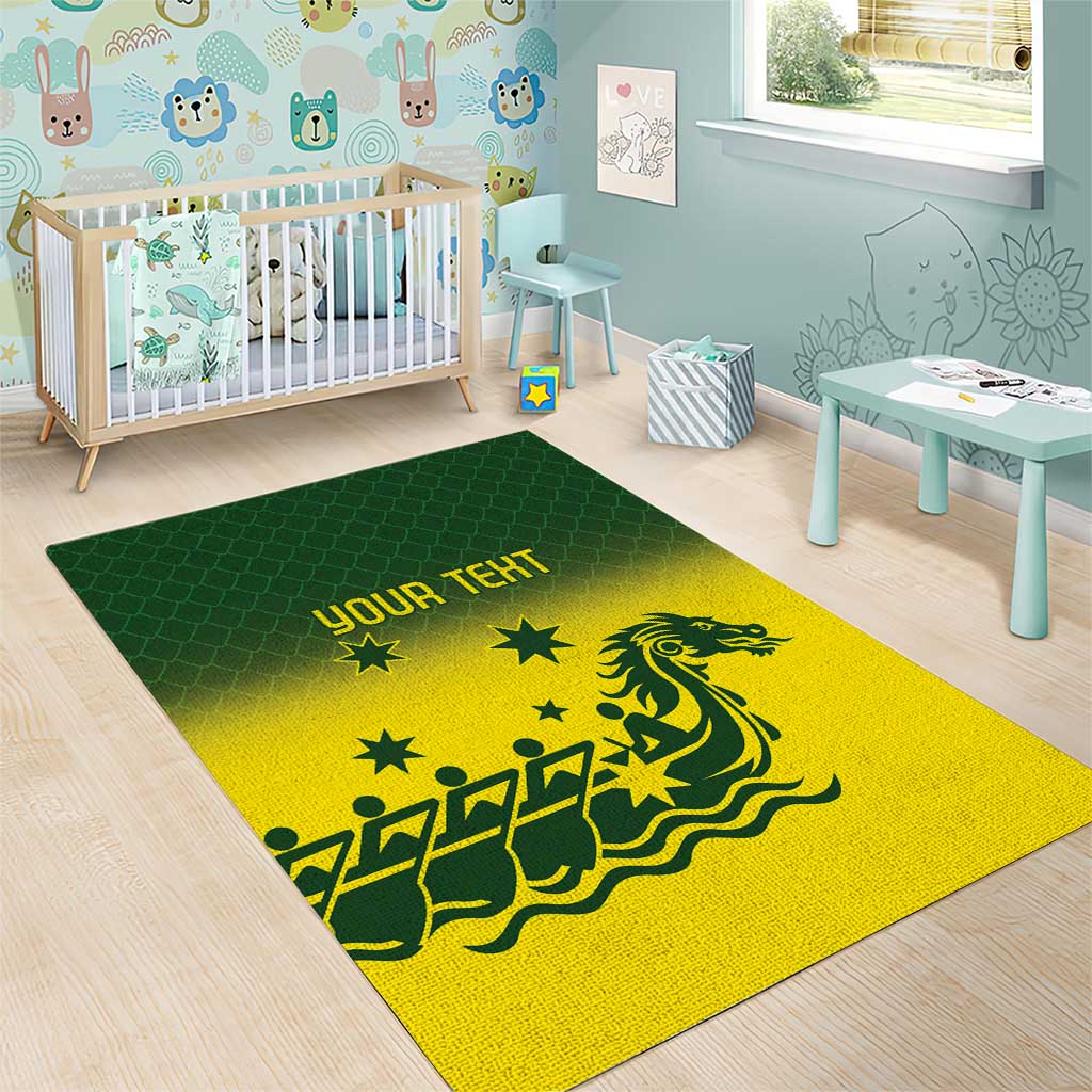 Personalised Dragons Boat Aussie Paddles Up! Area Rug - Vibe Hoodie Shop