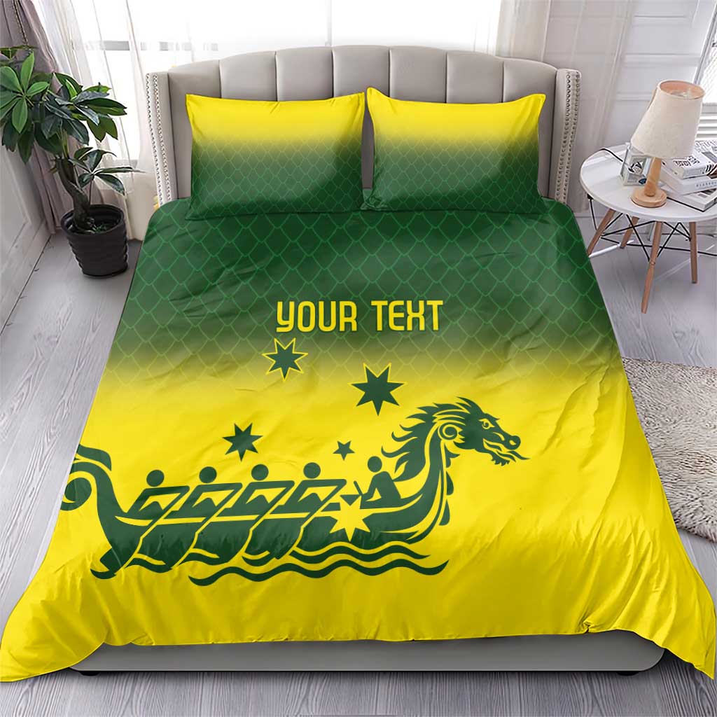 Personalised Dragons Boat Aussie Paddles Up! Bedding Set - Vibe Hoodie Shop