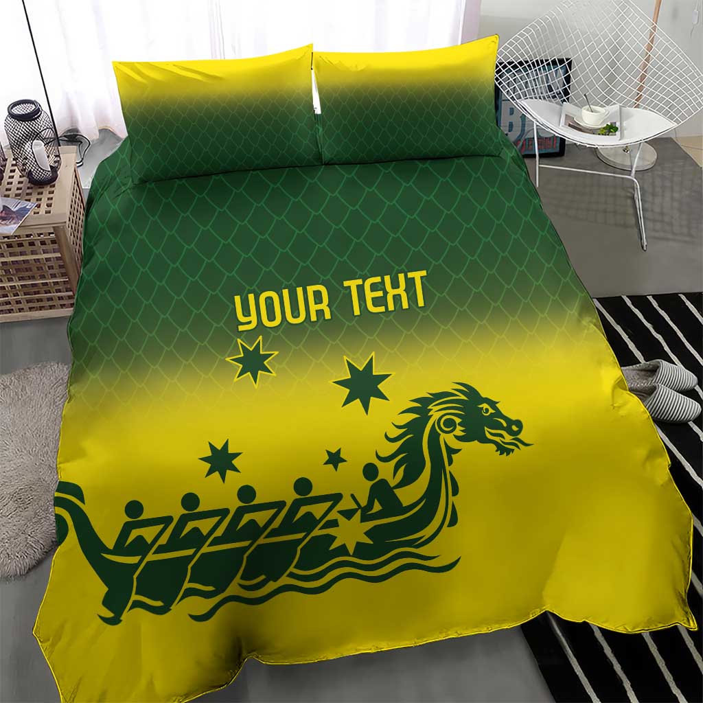 Personalised Dragons Boat Aussie Paddles Up! Bedding Set - Vibe Hoodie Shop