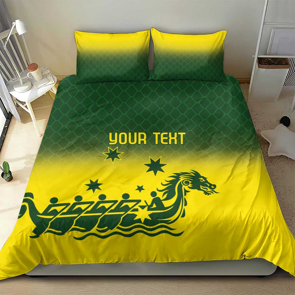 Personalised Dragons Boat Aussie Paddles Up! Bedding Set - Vibe Hoodie Shop