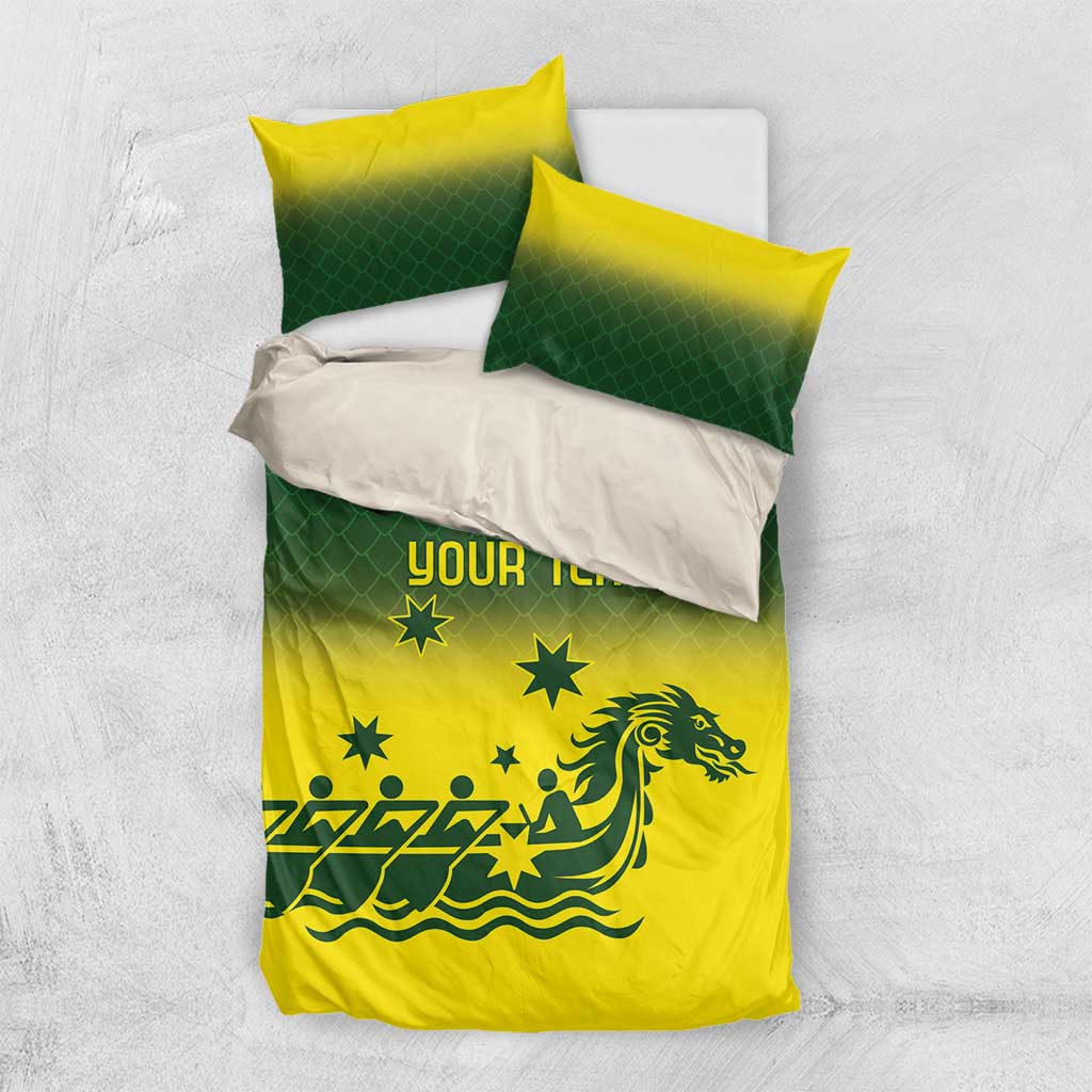 Personalised Dragons Boat Aussie Paddles Up! Bedding Set - Vibe Hoodie Shop