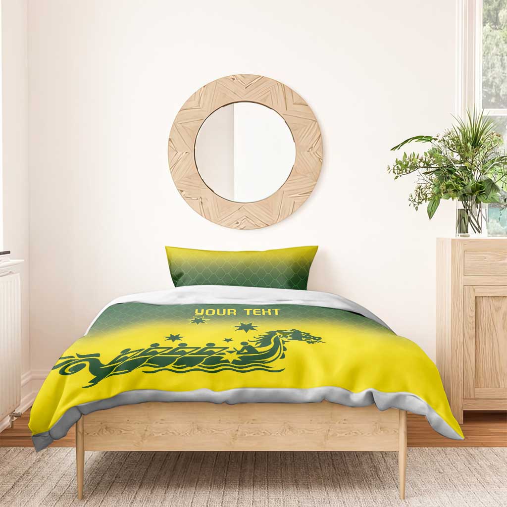 Personalised Dragons Boat Aussie Paddles Up! Bedding Set - Vibe Hoodie Shop