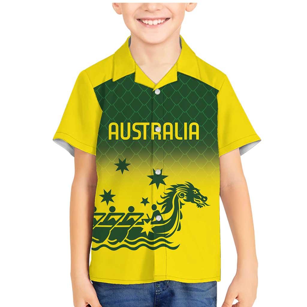 Personalised Dragons Boat Aussie Paddles Up! Family Matching Mermaid Dress and Hawaiian Shirt