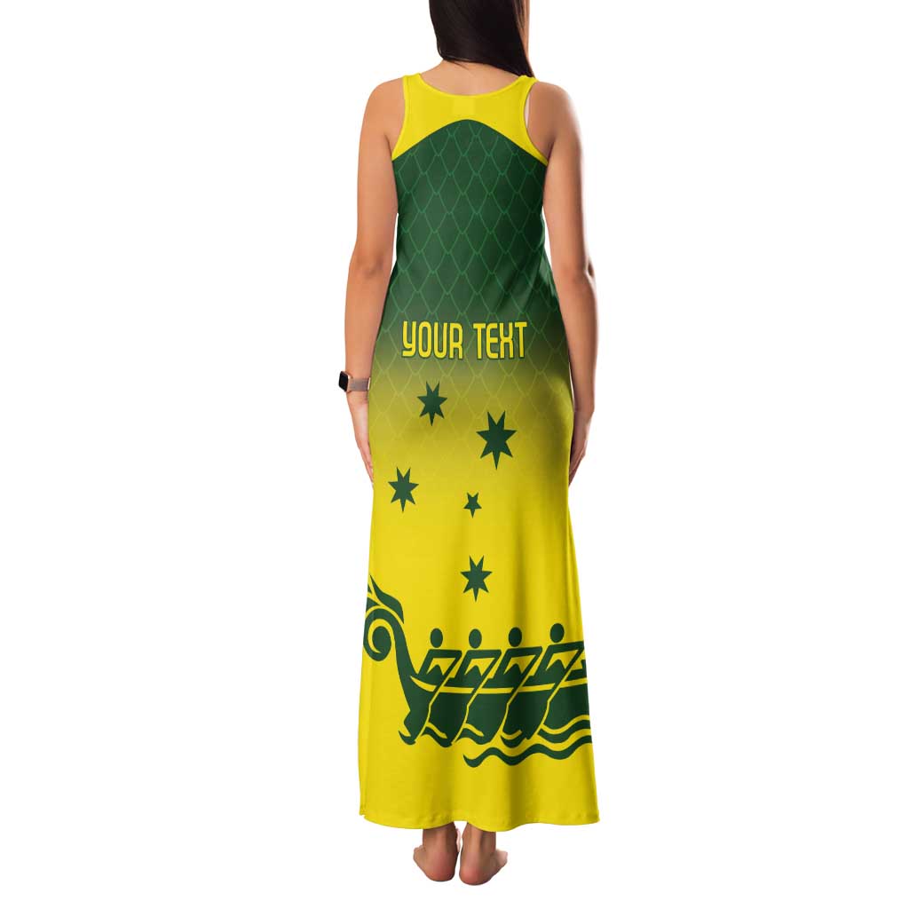 Personalised Dragons Boat Aussie Paddles Up! Family Matching Tank Maxi Dress and Hawaiian Shirt