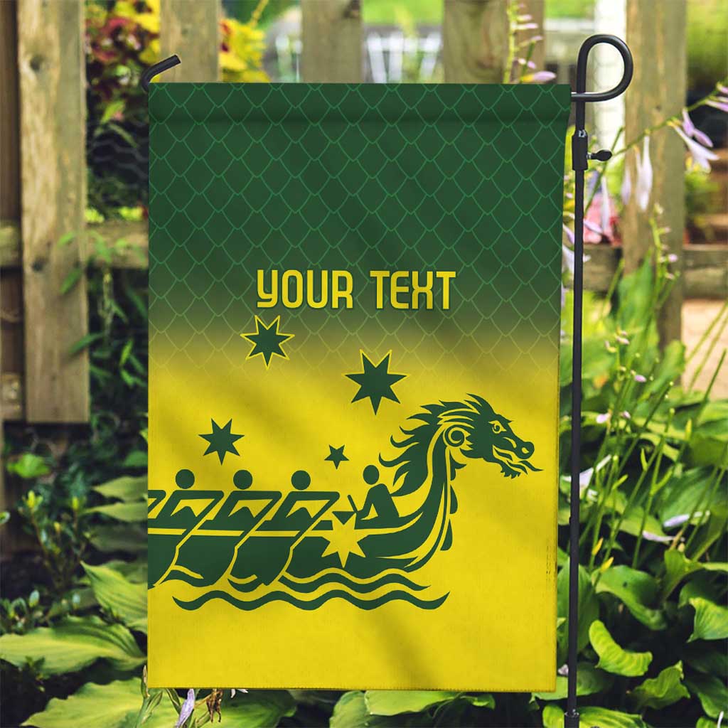 Personalised Dragons Boat Aussie Paddles Up! Garden Flag - Vibe Hoodie Shop