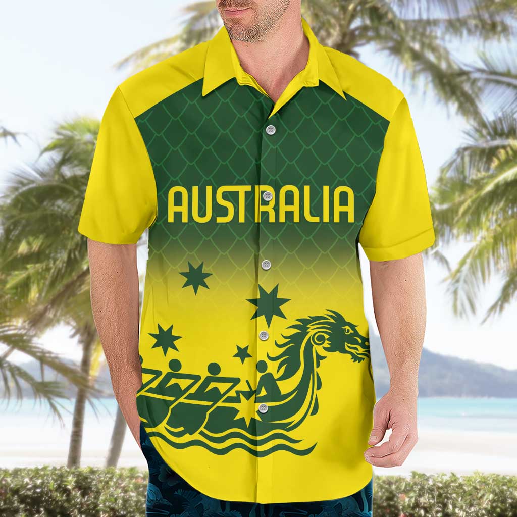 Personalised Dragons Boat Aussie Paddles Up! Hawaiian Shirt - Vibe Hoodie Shop