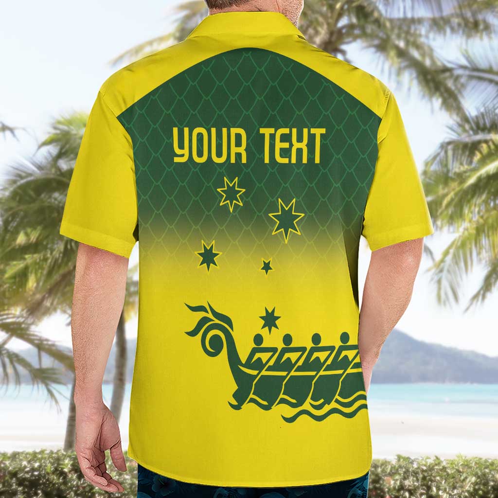 Personalised Dragons Boat Aussie Paddles Up! Hawaiian Shirt - Vibe Hoodie Shop