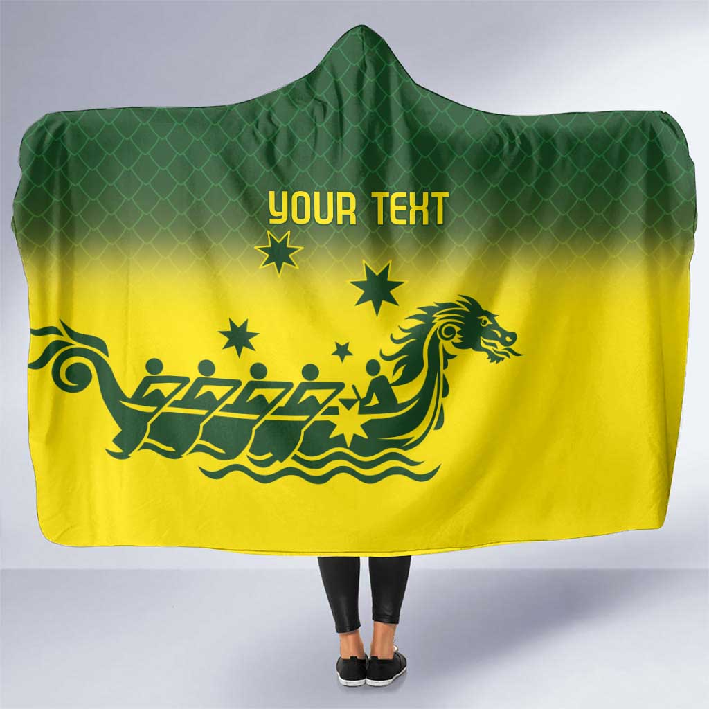 Personalised Dragons Boat Aussie Paddles Up! Hooded Blanket