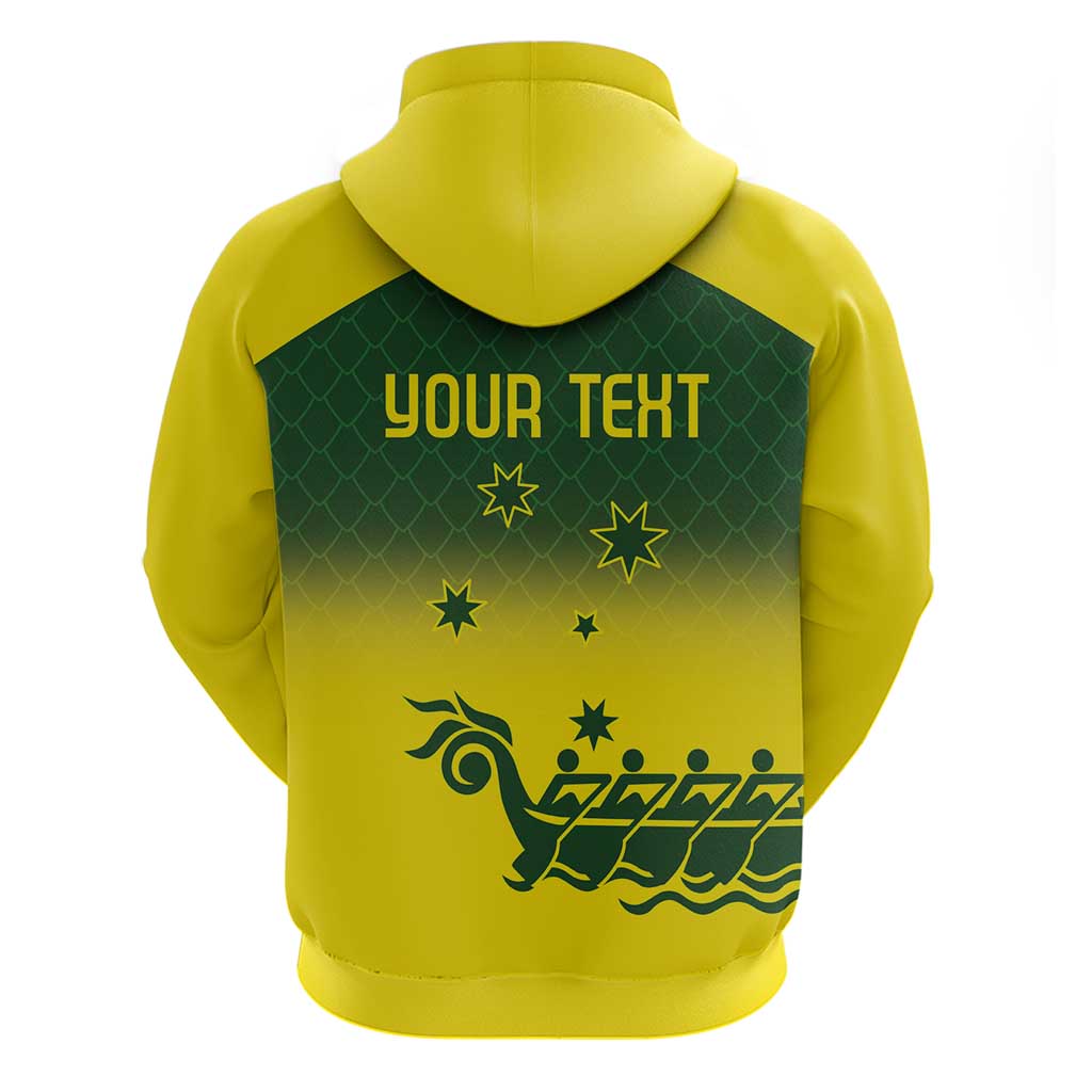 Personalised Dragons Boat Aussie Paddles Up! Hoodie LT9 - Vibe Hoodie Shop