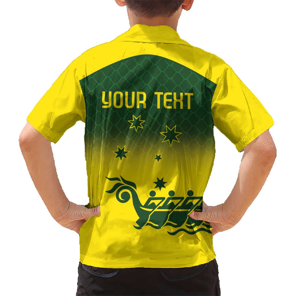 Personalised Dragons Boat Aussie Paddles Up! Kid Hawaiian Shirt