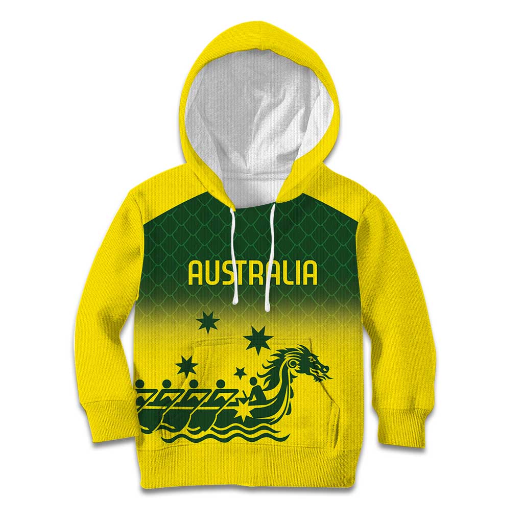 Personalised Dragons Boat Aussie Paddles Up! Kid Hoodie - Vibe Hoodie Shop