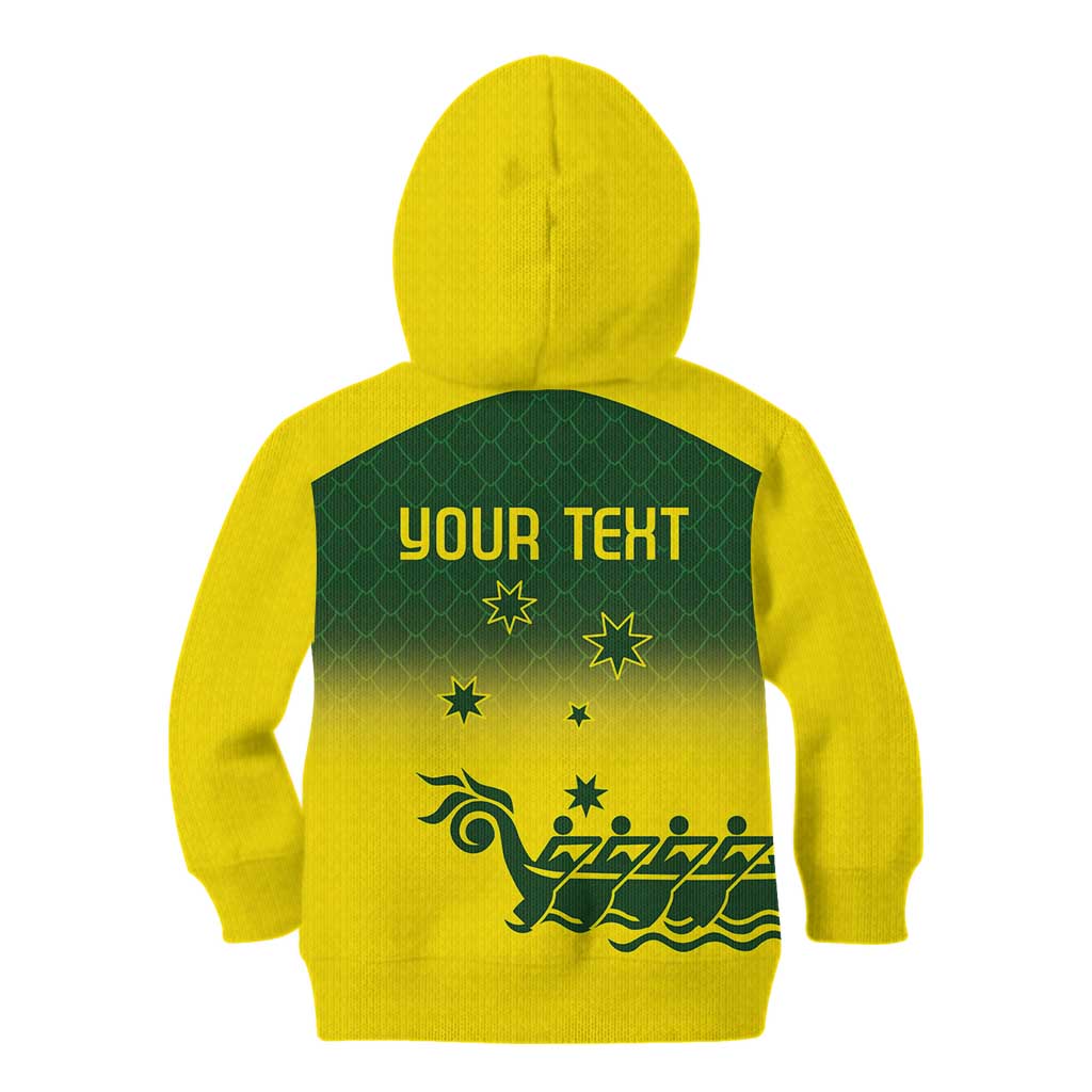 Personalised Dragons Boat Aussie Paddles Up! Kid Hoodie - Vibe Hoodie Shop