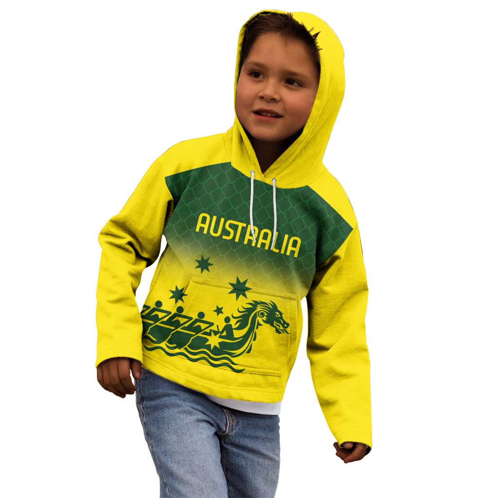 Personalised Dragons Boat Aussie Paddles Up! Kid Hoodie - Vibe Hoodie Shop