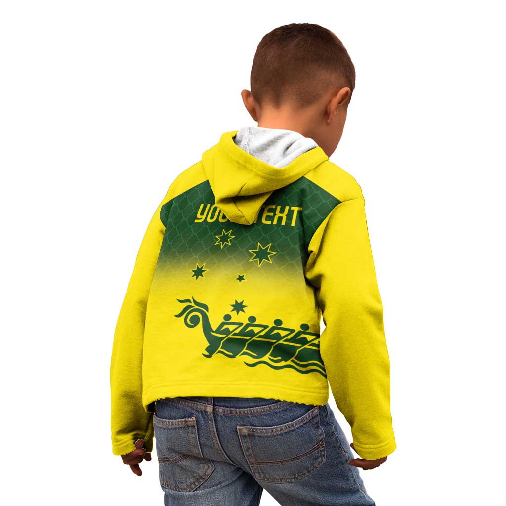 Personalised Dragons Boat Aussie Paddles Up! Kid Hoodie - Vibe Hoodie Shop