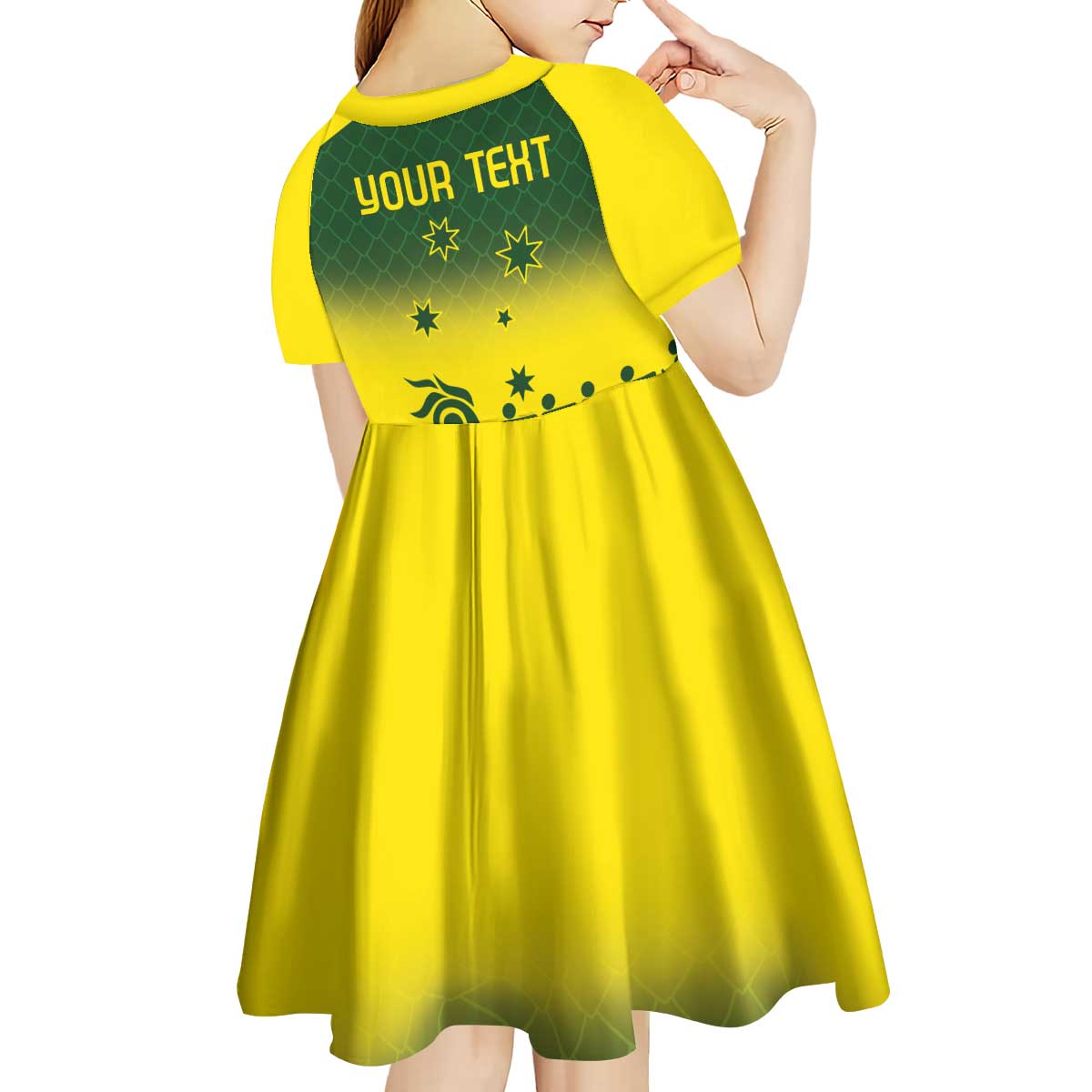 Personalised Dragons Boat Aussie Paddles Up! Kid Short Sleeve Dress - Vibe Hoodie Shop