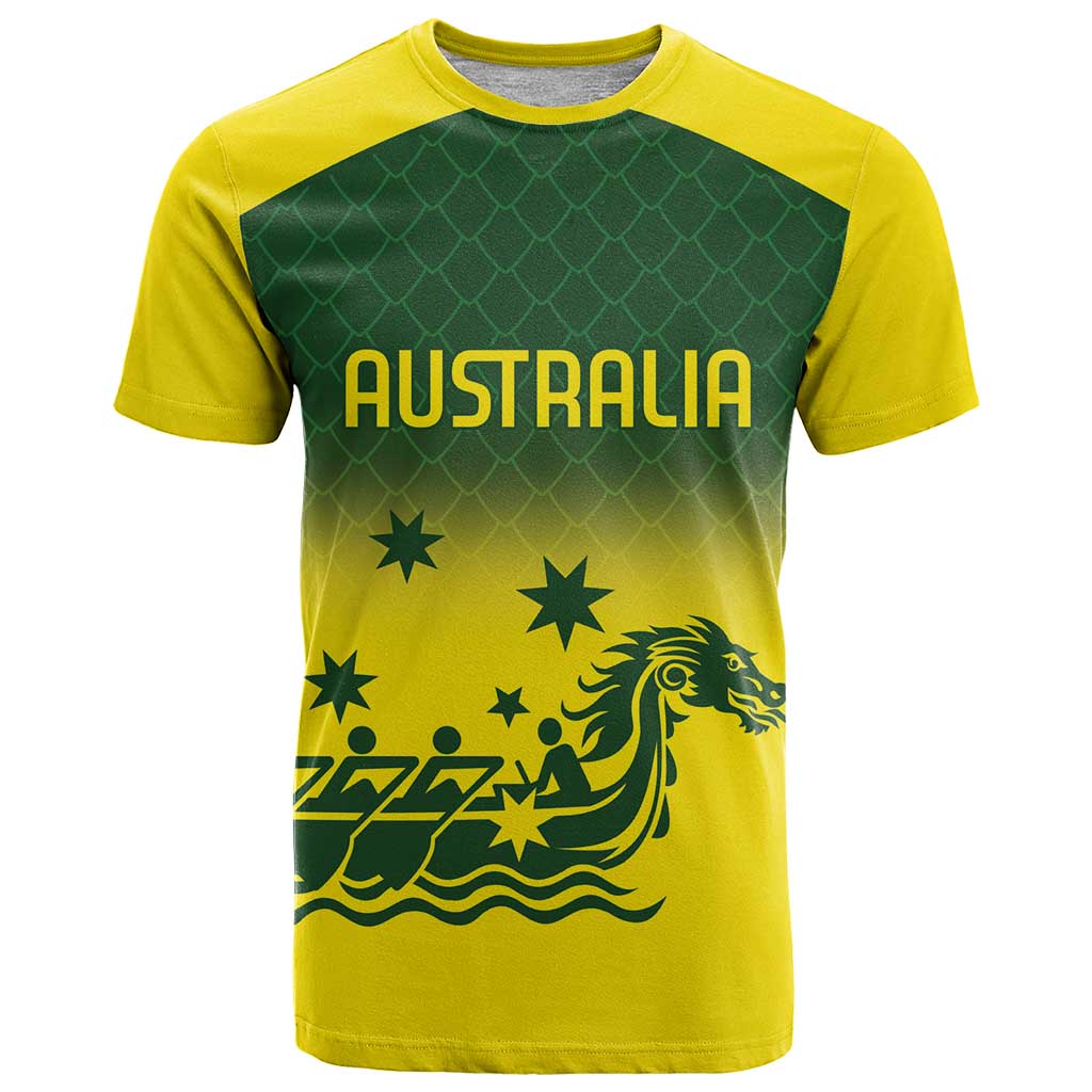 Personalised Dragons Boat Aussie Paddles Up! T Shirt LT9 - Vibe Hoodie Shop