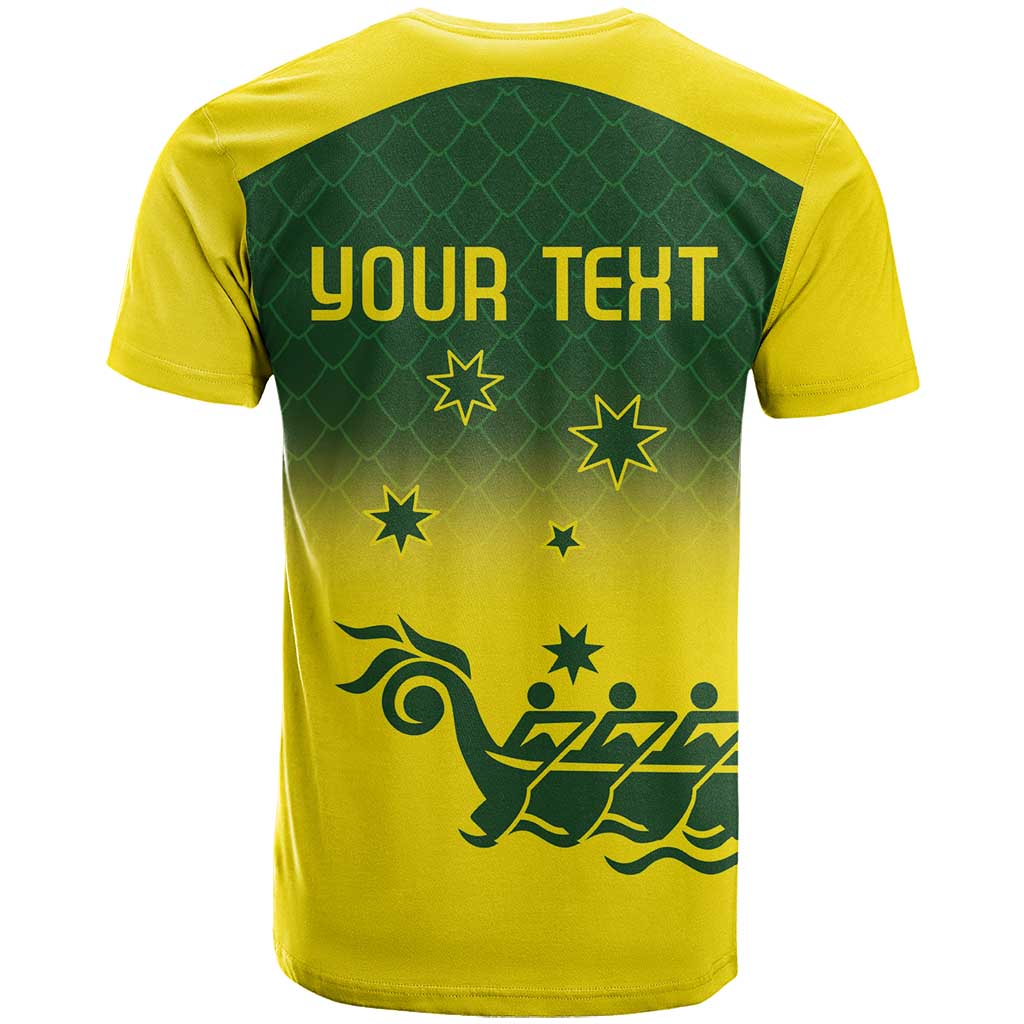 Personalised Dragons Boat Aussie Paddles Up! T Shirt LT9 - Vibe Hoodie Shop