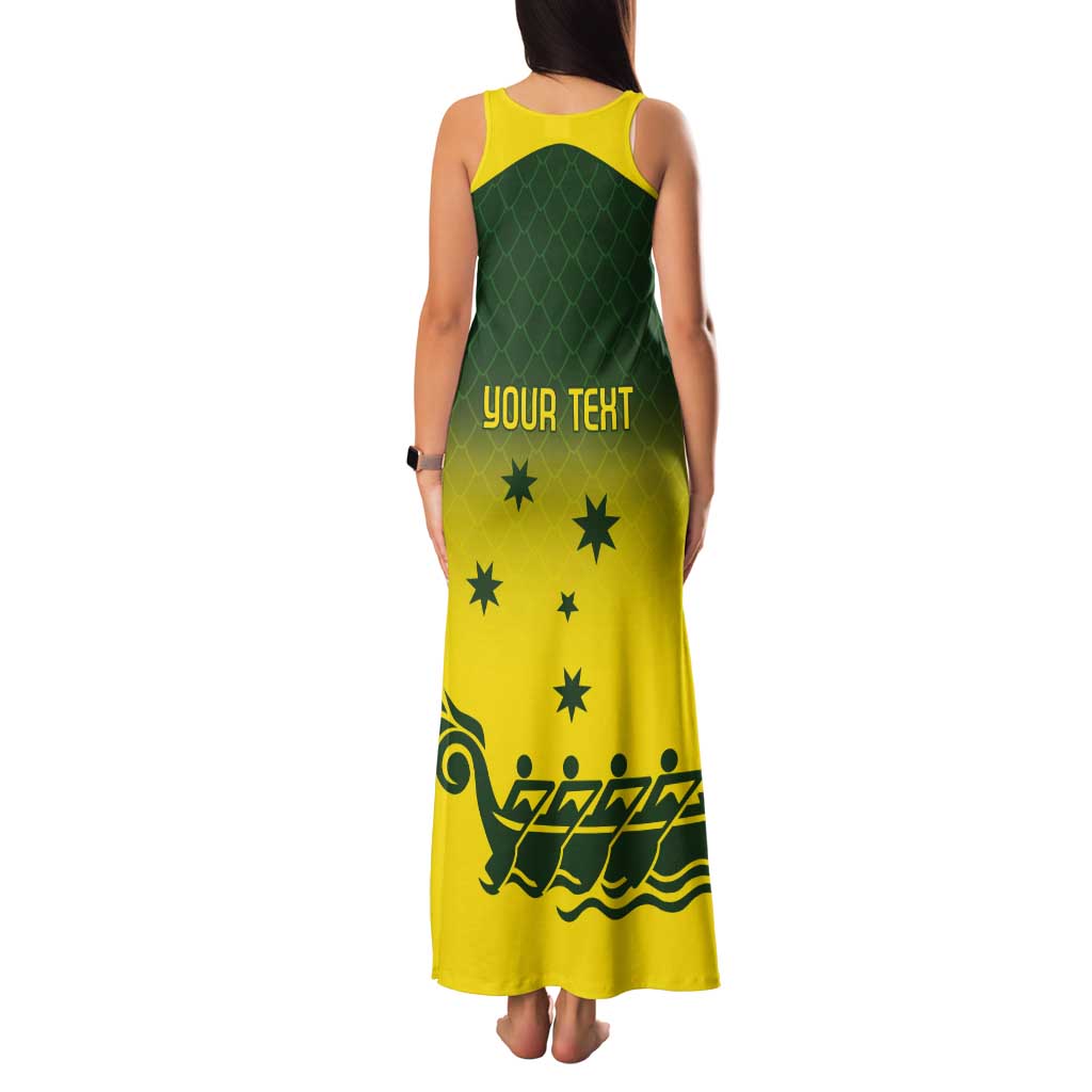 Personalised Dragons Boat Aussie Paddles Up! Tank Maxi Dress