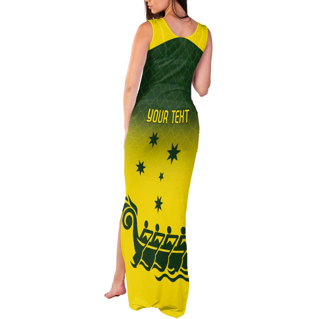 Personalised Dragons Boat Aussie Paddles Up! Tank Maxi Dress