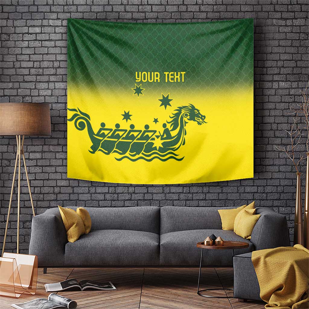 Personalised Dragons Boat Aussie Paddles Up! Tapestry - Vibe Hoodie Shop