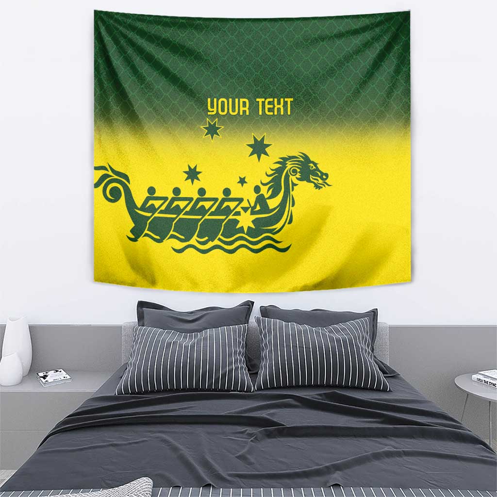 Personalised Dragons Boat Aussie Paddles Up! Tapestry - Vibe Hoodie Shop